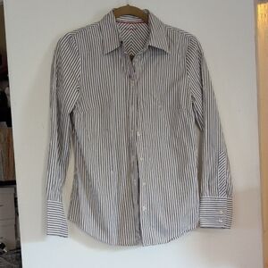 Kenar Striped Button Down Shirt in Black and White